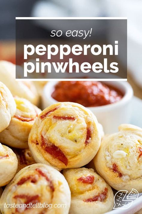 Appetizers Puff Pastry, Pepperoni Pinwheel Appetizers, Pizza Wheels Pinwheels, Pepperoni Roll Ups, Pillsbury Crescent Recipes Appetizers, Easy Pizza Pinwheels, Pepperoni Pinwheels Crescent Rolls, Appetizer Recipes With Pepperoni, Pimento Cheese Pinwheels Tortilla Rolls