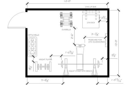 10x10 Home Gym Layout, Home Gym Layout Floor Plans, Home Gym Floor Plan, Gym Floor Plan, Small Gym Room, Room Addition Plans, Small Home Gym Design, Home Gym Layout, Martin Fierro