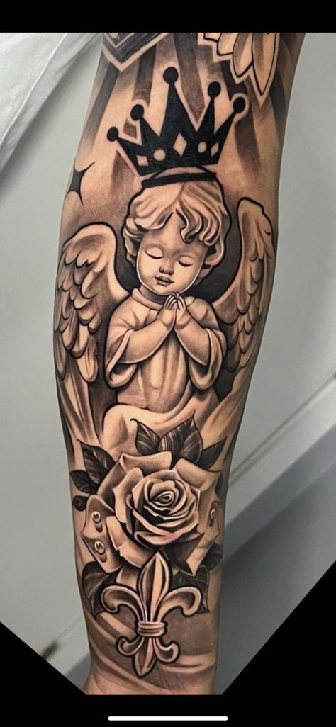 Angel Rose Tattoo, Nemo Tattoo, Hahaha Joker, Barber Tattoo, Chicano Style Tattoo, Angel Tattoo, Tattoo Outline, Rose Tattoo, Aesthetic Art