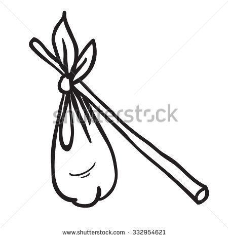 simple black and white hobo sack cartoon Hobo Tattoo Ideas, Stick Tattoo, Pr Tattoo, Stick Drawings, Drawing Tuts, Bag Illustration, Cartoon Bag, Retro Game, On A Stick