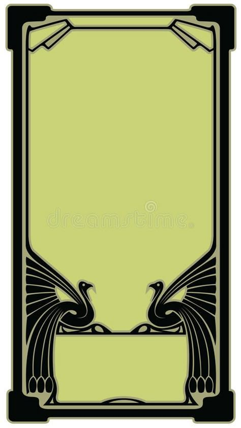 Art Nouveau Wings, Art Deco Border Design, Art Nouveau Borders And Frames, Art Nouveau Frames And Borders, Art Neauveau Tattoos, Art Nouveau Borders, Art Deco Frames Border, Art Nouveau Graphic Design, Art Nouveau Bird