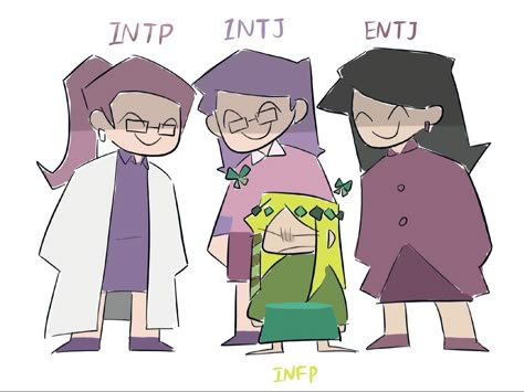 Infp Intp Relationship Fanart, Entj X Infp Fanart, Entj Fanart, Infp Fanart, Infp Relationships, Istp Personality, Intp Personality Type, Mbti Memes, Intp Personality