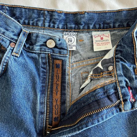 AVAILABLE Vintage lucky brand jeans Size 26” waist, 10”rise, 40” hips, 31” in seam $65 Comment “I want it” or dm me if you would like to buy these jeans 💙 Lucky You Jeans, Epic Clothes, Vision 2024, Hot Clothes, Visual Archive, Lucky Jeans, Wardrobe Pieces, Fashion Goals, Clothing Pieces