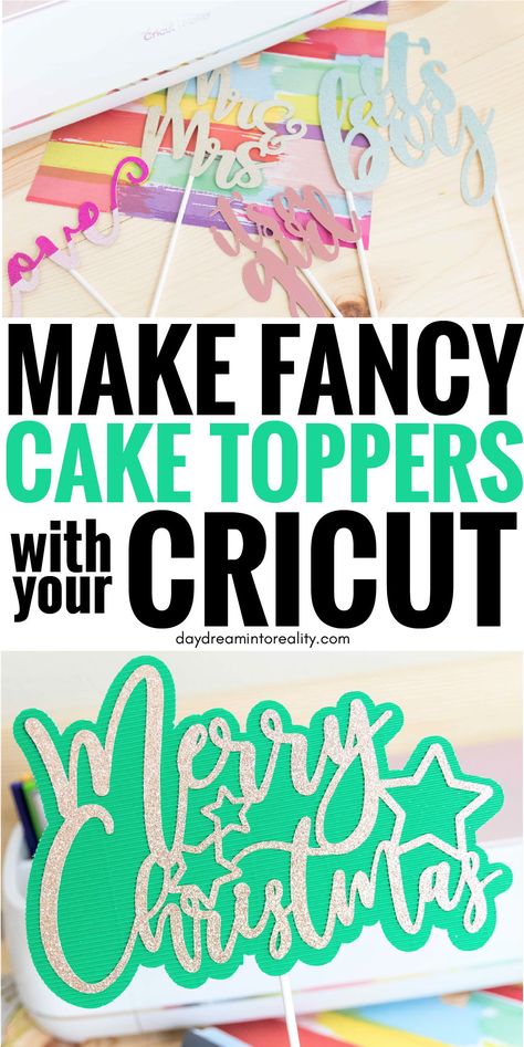 Cake Toppers With Cricut, Nightmare Before Christmas Font, Cricut Cake, Cricut Explore Air Projects, Christmas Fonts Free, Sublimacion Ideas, Cricut Supplies, Cricut Explore Projects, Projets Cricut