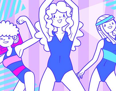 Back to the 80s with "AEROBIC DANCE" http://be.net/gallery/66209867/AEROBIC-DANCE Aerobics Aesthetic, 80s Aerobics, Aerobic Dance, Aerobic Step, Step Aerobics, Back To The 80s, Dance Contest, Dancing Drawings, Aerobics Workout