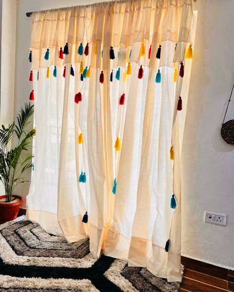 Tassel curtains 💖 Curtain Kids Room, House Makeover, Tassel Curtains, Abs And Cardio Workout, Kids Curtains, July 1, Home Decor Inspiration, Decor Inspiration, Beaded Jewelry