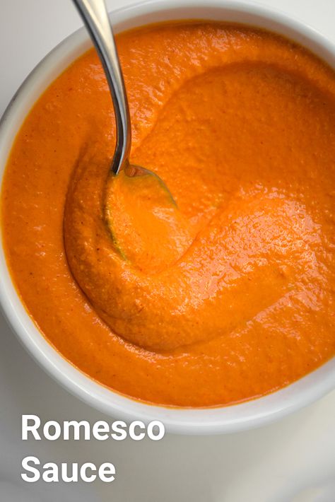 Bell Pepper Sauce Recipe, Roasted Red Pepper Tomato Sauce, Dairy Free Roasted Red Pepper Sauce, Roasted Bell Pepper Pasta Sauce, Roasted Red Bell Pepper Sauce, Romesco Sauce Recipe, Red Pepper Pasta, Roasted Red Pepper Pasta, Roasted Red Pepper Sauce