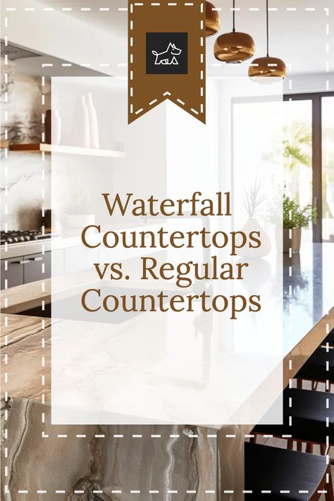 Learn about the durability and maintenance requirements of waterfall countertops versus regular countertops. This pin discusses how the design of waterfall countertops can affect their longevity and upkeep, compared to the typically easier maintenance of regular countertops.