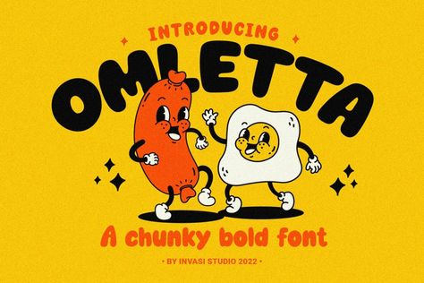 Omletta is a chunky rounded bold font that is not only fun and playful but also incredibly versatile. Whether you’re working on food product branding, creating a display headline, or designing packaging for your latest project, Omletta font will surely bring a smile to your face. Try before you buy Omletta font for iOS, Android, […] The post Omletta Font appeared first on FreeFontDL. Chunky Font, Food Font, Round Font, Product Branding, Food Product, Cute Fonts, Creative Fonts, Bold Fonts, Retro Font