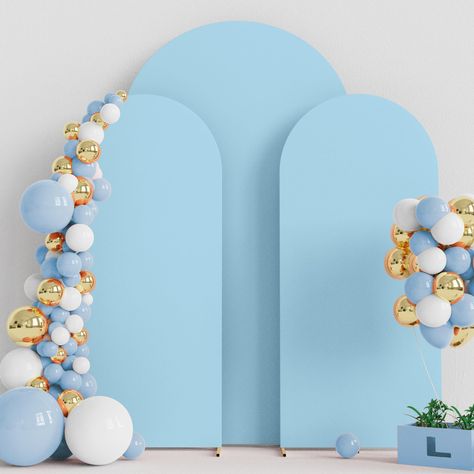 PRICES MAY VARY. 【Arch Covers Package】3 Piece wedding arch cover (Arch stand Not included). Material: Spandex. Color: Dusty Blue. Size: 7.2 x 4ft (HxW) / 6x2.6ft (HxW) / 6x2.6 (HxW). Decorate your party backdrop with our wedding arch covers to create an epic background for your celebration. 【Quality Material】The wedding arch backdrop stand cover is made of elastic spandex material, smooth touching and not easy to wrinkle. Chiara arch backdrop stand covers with light weight, can be easy to clean Chiara Arch, Banquet Decor, Portable Backdrop, Wedding Archway, Backdrop Stands, Boy Birthday Decorations, Backdrop Frame, Banquet Decorations, Party Setup