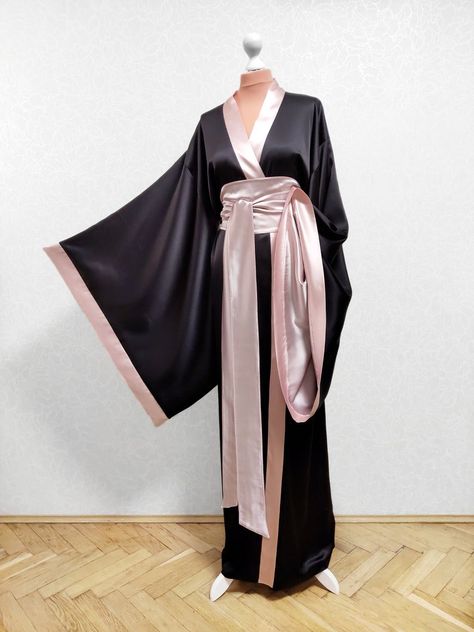 Silk kimono robe