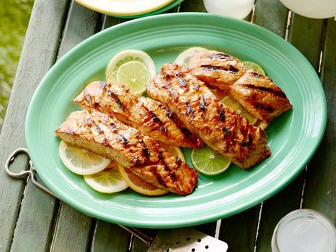 Glazed Grilled Salmon, Cooked Salmon Recipes, Citrus Salmon, Grilled Salmon Recipe, Herbed Butter, Best Salmon Recipe, Bbq Salmon, Grilled Halibut, Summer Seafood Recipes