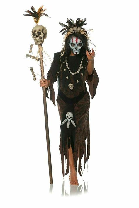 Voodoo Priestess Costume, Witch Doctor Costume, Priestess Costume, Voodoo Costume, Voodoo Witch, Voodoo Halloween, Doctor Costume, Witch Costumes, Clever Halloween Costumes