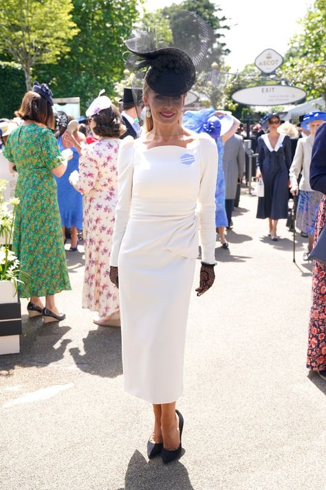 Singer Katherine Jenkins during day three of Royal Ascot at Ascot Racecourse, Berkshire. Picture date: Thursday June 20, 2024. (Photo by Jonathan Brady/PA Images via Getty Images) Ascot Outfits Women, Ascot Fashion, Royal Ascot Fashion, Ascot Outfits, Ascot Dresses, Best Dressed Celebrities, Charlotte Hawkins, Katherine Jenkins, Queen Camilla