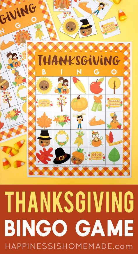 This Thanksgiving Bingo Game is the perfect way to keep everyone entertained while the turkey is cooking! Great for families, classrooms, Scout troops, parties, and more! Thanksgiving Bingo Free, Bingo Printable Free, Fun Thanksgiving Games, Thanksgiving Games For Adults, Free Thanksgiving Coloring Pages, Bingo Card Template, Printable Bingo Games, Thanksgiving Bingo, Thanksgiving Games For Kids