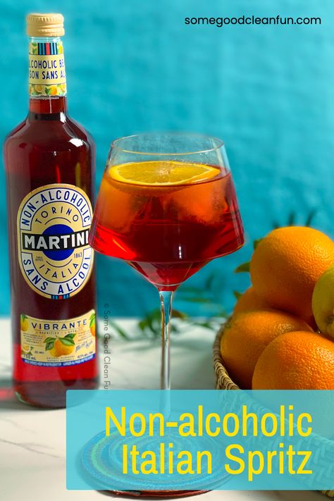 non-alcoholic alcohol-free aperol spritz with non-alcoholic aperitif and tonic water Sweet Vermouth Cocktails, Vermouth Cocktail, Large Wine Glass, Orange Wheels, Non Alcoholic Cocktails, Best Cleaning Products, Vermouth, Aperol Spritz, Non Alcoholic Drinks