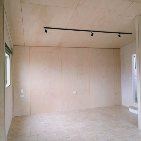 White Plywood Walls, Ply Interior Walls, Dark Stained Plywood Walls, Plywood Shed Walls, Ply Walls Interiors, Maple Plywood Walls, Birch Plywood Ceiling, Ply Wood Walls Interiors, Plywood Panel Walls