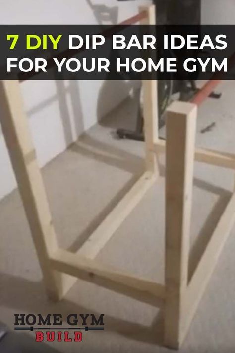 Home Gym Diy Ideas, Diy Dip Station, Diy Dip Bar, Pull Up Station, Dip Workout, Fitness At Home, Homemade Dips, Dip Station, Dip Bar