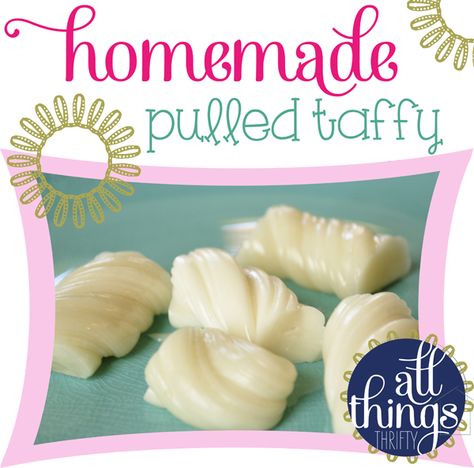 Homemade Pulled Taffy, wonder if you could use maple syrup in stead of corn syrup :) Homemade Taffy, Taffy Recipe, Candy Truffles, Summer Series, Idea Room, Homemade Candies, Candy Desserts, Fun Treats, Taffy