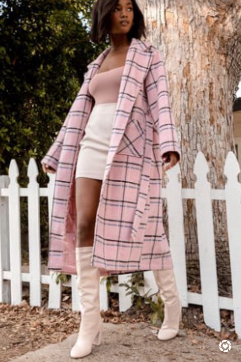 This pink plaid coat is gorgeous for fall. http://liketk.it/32utd #liketkit @liketoknow.it #LTKsalealert #LTKstyletip #LTKunder100 Long Pink Coat, Womens Outerwear, Blue Sweater Dress, Cute Date Outfits, Cozy Coats, Beige Plaid, Coat Outfit, Plaid Coat, Cute Preppy Outfits