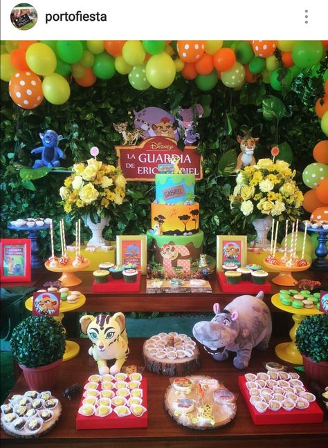 Lion Guard Party Decorations, Lion Guard Birthday Party, Lion Guard Party, Lion King Birthday Party Ideas, Lion Guard Birthday, Lion Birthday Party, Lion Party, Lion King Theme, Lion King Party