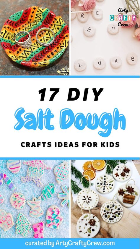 Find a good selection of DIY salt dough crafts ideas for your kid in this roundup. Tutorials curated by Arty Crafty Crew. Salt Dough Projects For Kids, Salt Dough Bowl Diy, Salt Dough Bowl, Salt Dough Creations, Salt Dough Crafts For Adults, No Bake Salt Dough Recipe, Salt Dough Crafts For Kids, Salt Dough Art, Salt Dough Ideas