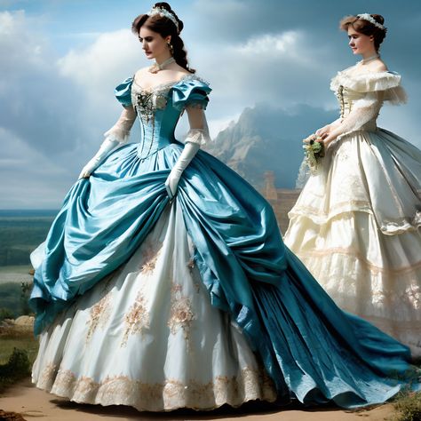 1800 Queen Dress, Victorian Royal Dress, Russian Court Dress, Empress Dress, Victorian Era Dresses, Historical Gowns, Fairytale Gown, Court Dresses, Historical Women