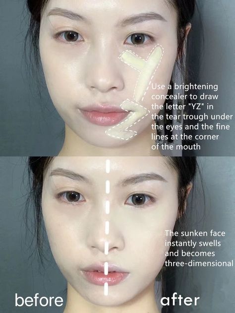 Concealer For Beginners Concealer For Beginners, Concealer Tutorial, Contour Tips, Applying Concealer, Pastel Goth Makeup, Apply Concealer, Contour Makeup Tutorial, Korean Makeup Tutorials, Anime Makeup