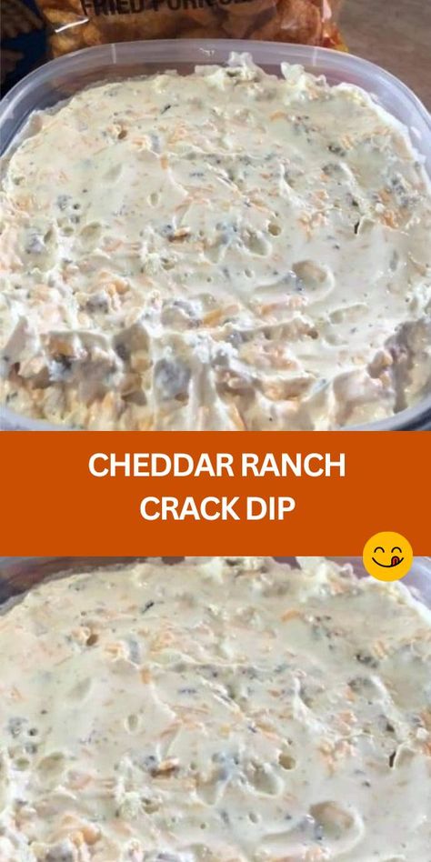 Cheddar Ranch Crack Dip - Who doesn't love a good dip to accompany their favorite snacks? Whether it's movie night, a casual get-together, or simply craving something savory, d... Ranch Dip Recipe Sour Cream, Bacon Ranch Dip, Ranch Dip Recipe, Healthy Cheesecake, Easy Dips, Dip Recipes Easy, Snack Dip, Ranch Dip, Ranch Dressing Mix