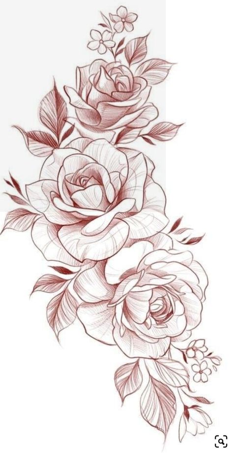 Vintage Roses Tattoo, Flower Designs Tattoo, Garden Rose Tattoo, Tattoo Floral, Old Garden, Garden Rose, Flower Tattoo Designs, Vintage Portraits, Rose Tattoo