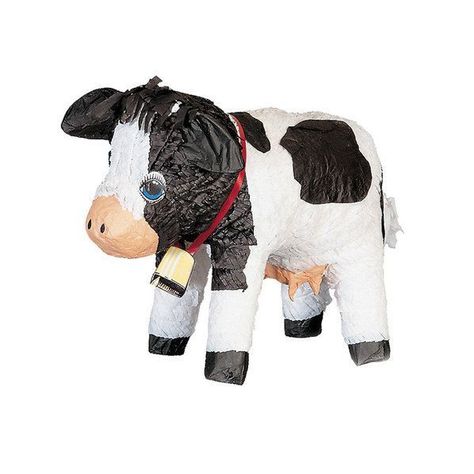 Farm Birthday Party Ideas Cow Piñata, Animal Themed Birthday Party, Cow Birthday Parties, Farm Animal Party, Pinata Party, Cow Birthday, Farm Birthday Party, Halloween Costume Shop, Farm Party