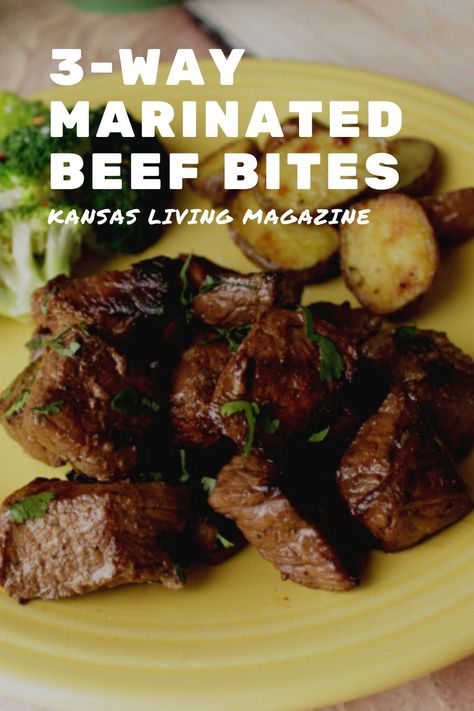 Stew Meat Marinade Beef, Marinated Beef Tips, Marinated Steak Bites, Beef Sirloin Tip Roast, Beef Bites, Beef Cutlets, Beef Appetizers, Man Recipes, Steak Bites Recipe