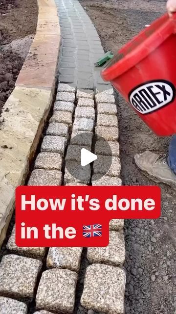 BuildersRx on Instagram: "Who else works similarly to @new_landscapesni and their muddin�’ landscaping ways? 🤔  Where are you from & what’s your preferred style? 🌍  -  Featured Follower: @new_landscapesni 🇬🇧  #mud #contractor #sealant #landscaping #landscapedesign" Stepping Pathway Ideas, Landscaping With Sloped Yard, Drainage Ditch Landscaping Ideas, Stone Backyard Landscaping, Concrete Landscaping Ideas, Yard Edging Ideas, Diy Well Cover, Culvert Landscaping Ideas, Diy Driveway Ideas Cheap