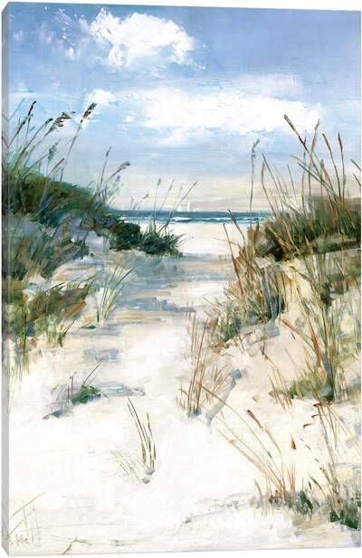 Seascapes Art Beach Scenes, Akvarel Illustration, Beach Scene Painting, Sea Oats, Seascapes Art, Beach Art Painting, Canvas For Beginners, Canvas Painting Ideas, Beach Watercolor