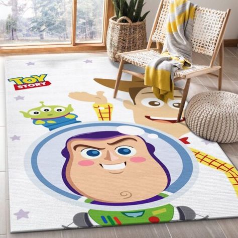 Buzz Lightyear Room Decor, Buzz Lightyear And Woody, Living Room Carpet Floor, Area Rugs Living Room, Rugs Living Room, Carpet Decor, Movies Disney, Custom Area Rugs, Mat Kitchen