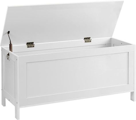 Amazon.com: HOOBRO Storage Chest, Retro Toy Box Organizer with Safety Hinge, Sturdy Entryway Storage Bench, Wooden Look Accent Furniture, Easy Assembly, White WT100CW01 : Home & Kitchen Large Toy Chest, Wooden Toy Chest, Entryway Storage Bench, Wooden Toy Boxes, Storage Cubby, Entryway Bench Storage, Toy Storage Organization, Storage Trunk, Entryway Storage