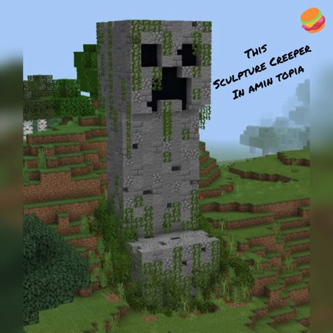 Creeper House Minecraft, Cool Minecraft Builds Big, Minecraft Creeper Statue, Minecraft Creeper Build, Statue Ideas Minecraft, Minecraft Statues Ideas, Statue Minecraft Ideas, Minecraft Mine Ideas, Minecraft Statue Ideas