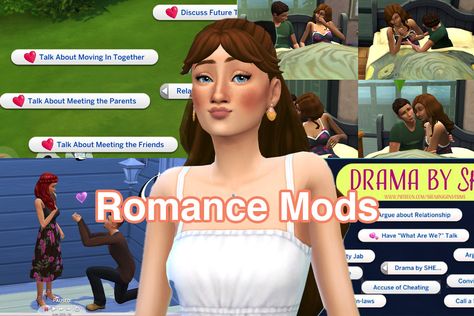 Fall in love with these sims 4 romance mods! New animations, more in depth interactions, and brand new systems means more realistic and immersive gameplay! Scripted Mods Sims 4, Sims Action Mods, More Apps Sims 4, Sims 4 Cc Polygamy Mods, Cute Romance Mod Sims 4, Sims 4 Couples Mods, Bad Romance Mod Sims 4, Sims 4 Breakup Mod, Sims 4 Friendship Mods