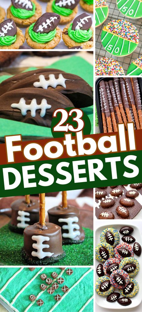 Super Bowl Desserts – These football themed desserts are the perfect treats to serve during the Super Bowl Sunday celebrations. 23 easy and fun Super Bowl dessert ideas that are festive and simple to make. Game day desserts, game day sweets, football treats, football snacks dessert, football snacks kids, quick and easy football party food, football dessert table, football dessert ideas, kids football desserts, cute football dessert, Super Bowl treats. Super Bowl Sunday Desserts, Super Bowl Deserts, Football Desserts Easy, Football Dessert Table, Super Bowl Dessert Ideas, Game Day Desserts, Football Food Desserts, Super Bowl Sweets, Superbowl Party Desserts