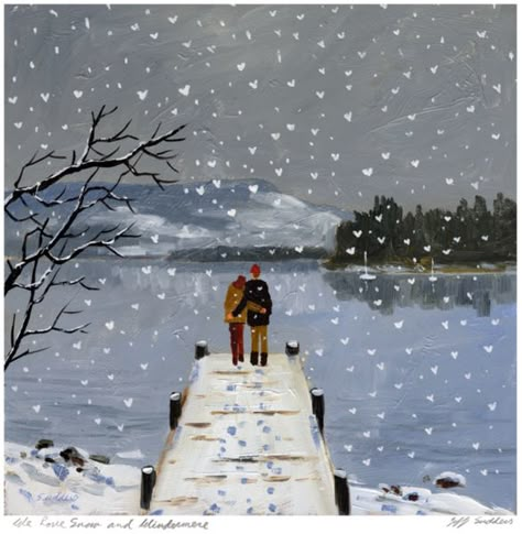 Winter Hygge Aesthetic, Hygge Aesthetic, Winter Hygge, Winter Illustration, Painting Snow, I Love Winter, Art Winter, Winter Love, The Lake District