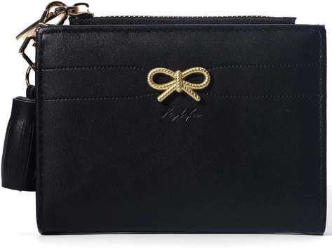 Amazon.com: Fashion Wallets Girls Cute Small Bow Wallet Aesthetic Card Holder Bifold Wallet Coin Purse Cash Pocket with Zipper for Women (Black) : Clothing, Shoes & Jewelry Wallets For Women Aesthetic, Amazon Wallet, Aesthetic Card Holder, Cute Wallet Aesthetic, Aesthetic Wallet, Small Wallets For Women, Wallet Aesthetic, Wallets For Girls, Pocket With Zipper