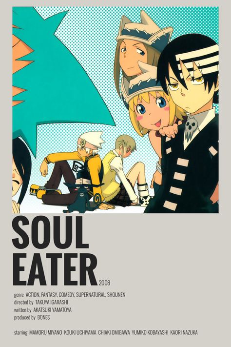 Soul Eater Poster, Liv Core, Minimalist Anime Poster, Anime Prints, Minimalist Anime, 2000s Anime, To Watch, Cool Dorm Rooms, Animes To Watch