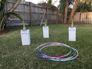 Unicorn Ring Toss, Unicorn Party Games, Diy Unicorn Birthday Party, Unicorn Games, Magical Party, Unicorn Birthday Party Decorations, Unicorn Ring, Rainbow Unicorn Party, Pony Birthday Party