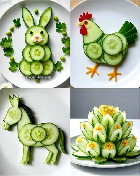 Vegetable Animals, Deco Fruit, Food Art For Kids, Amazing Food Decoration, Amazing Food Art, Vegetable Carving, Party Food Platters, Charcuterie Recipes, Food Carving