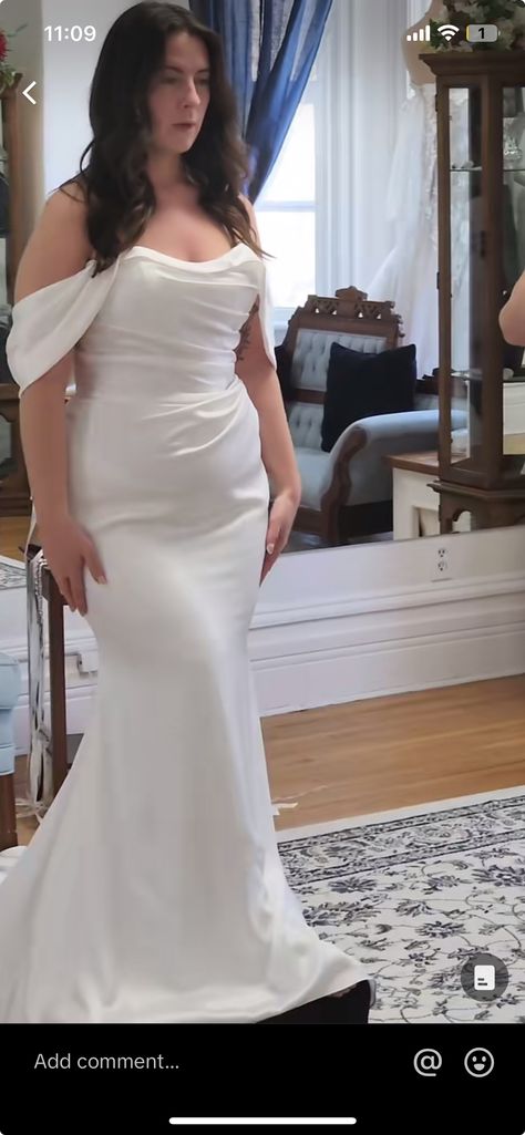 Slip Wedding Dress Plus Size, Classy Plus Size Wedding Dress, Long Silk Wedding Dress, Rental Dresses Store, Simple Curvy Wedding Dress, Mid Sized Bride, Curvy Women Wedding Dress, Midsize Wedding Dresses, Midsize Bride Wedding Dress