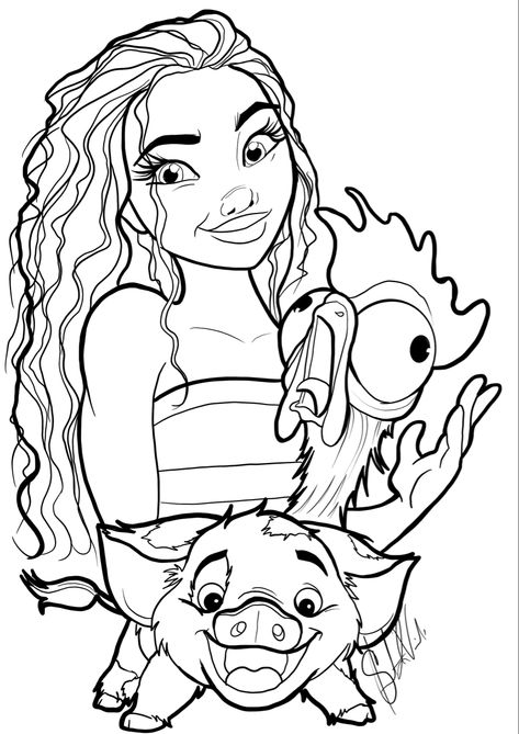 Moana Colouring Pages, Coloring Pages Disney Princesses, Free Coloring Pages Printables Disney, Moana Drawing Ideas, Moana Drawings Easy, Moana Outline, Colouring Disney, Coloring Pages For Kids Disney, Moana Coloring Sheets