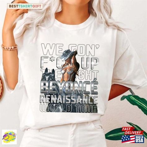 Beyonce Renaissance World Tour Shirt 2023 Merch T-Shirt Sweatshirt Check more at https://besttshirtgift.com/product/beyonce-renaissance-world-tour-shirt-2023-merch-t-shirt-sweatshirt/ Beyonce Single Ladies, Beyonce Music, World Tour Shirt, Shirt 2023, Tour Shirt, Single Women, Costumes For Women, World Tour, Sweatshirt Hoodie