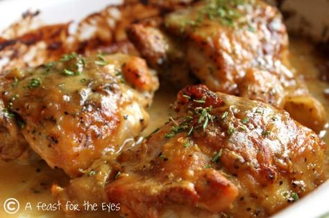 Man-Pleasing Chicken: No guarantee it'll please the man in your life, but it sounds promising! Man Pleasing Chicken Recipe, Man Pleasing Chicken, Maple Dijon Chicken, Dijon Chicken, Easy Dishes, Poultry Recipes, Turkey Recipes, Main Meals, Dijon