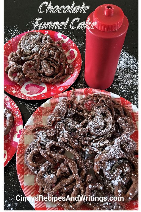 Chocolate Funnel Cake, Funnel Cake Toppings Ideas, Funnel Cake Fries Recipe, Funnel Cake Cupcakes, Funnel Cake Batter, Funnel Cake Recipe Easy, Funnel Cake Bites, Funnel Cake Fries, Fair Foods