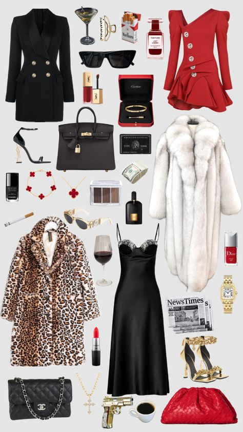 #mobwife Mafia Wife Aesthetic Outfits, Classy Party Outfit, 00s Fashion, Casual Outwear, 1950s Fashion, 2000s Fashion, Dream Clothes, Night Outfits, Cute Fashion